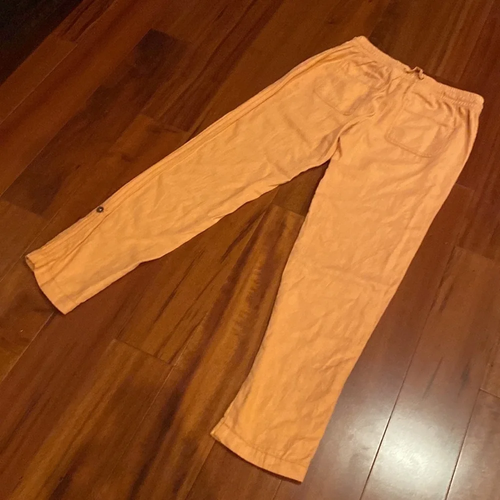 Anthropologie Hei Hei Coral Sight Seer linen cargo pants
